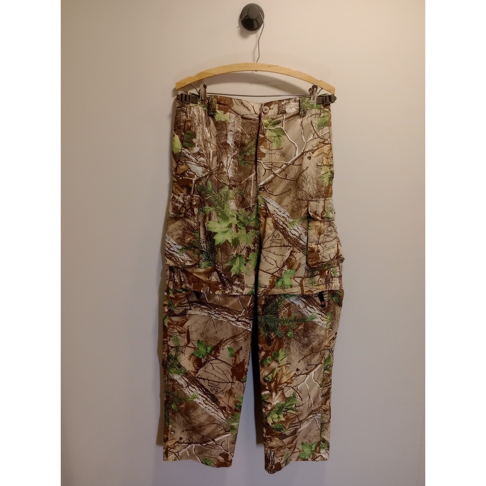 Game Winner Realtree Xtra Green Zip Off Hunting Cargo Pants Men's XL Convertible
